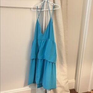 Zara Aqua Strappy Layered Dress